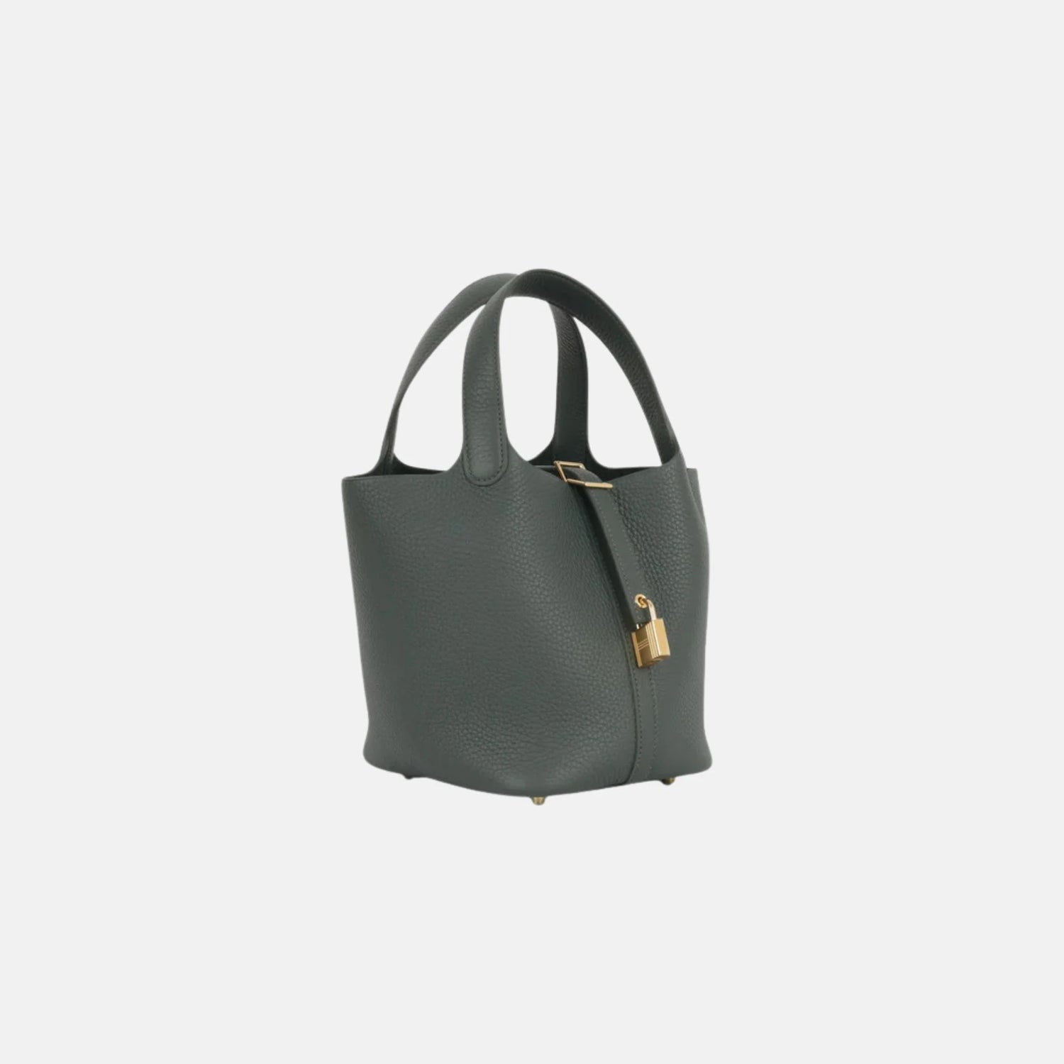 Hermes Picotin 18 Vert Mangrove Clemence GHW, Side