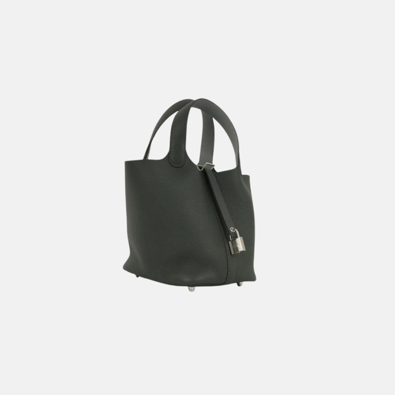 Hermes Picotin 18 Vert Mangrove Clemence PHW, Side