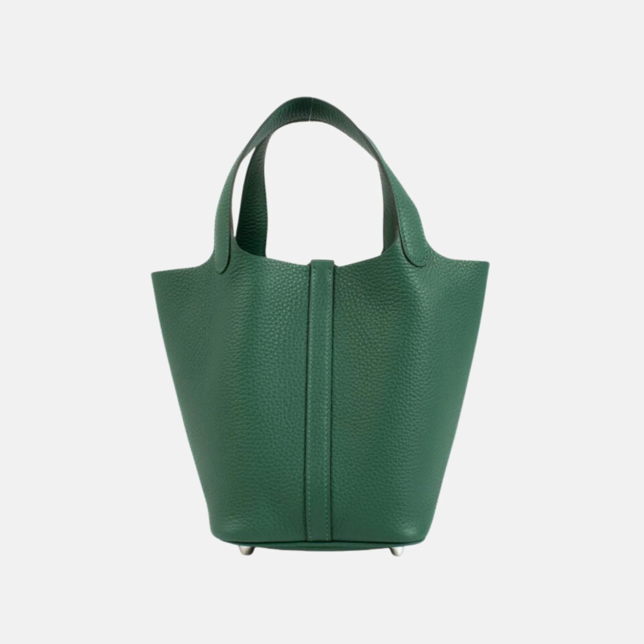 Hermes Picotin 18 Vert Moyen Clemence PHW, Back