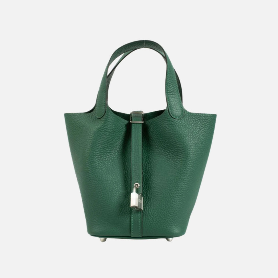 Hermes Picotin 18 Vert Moyen Clemence PHW, Front