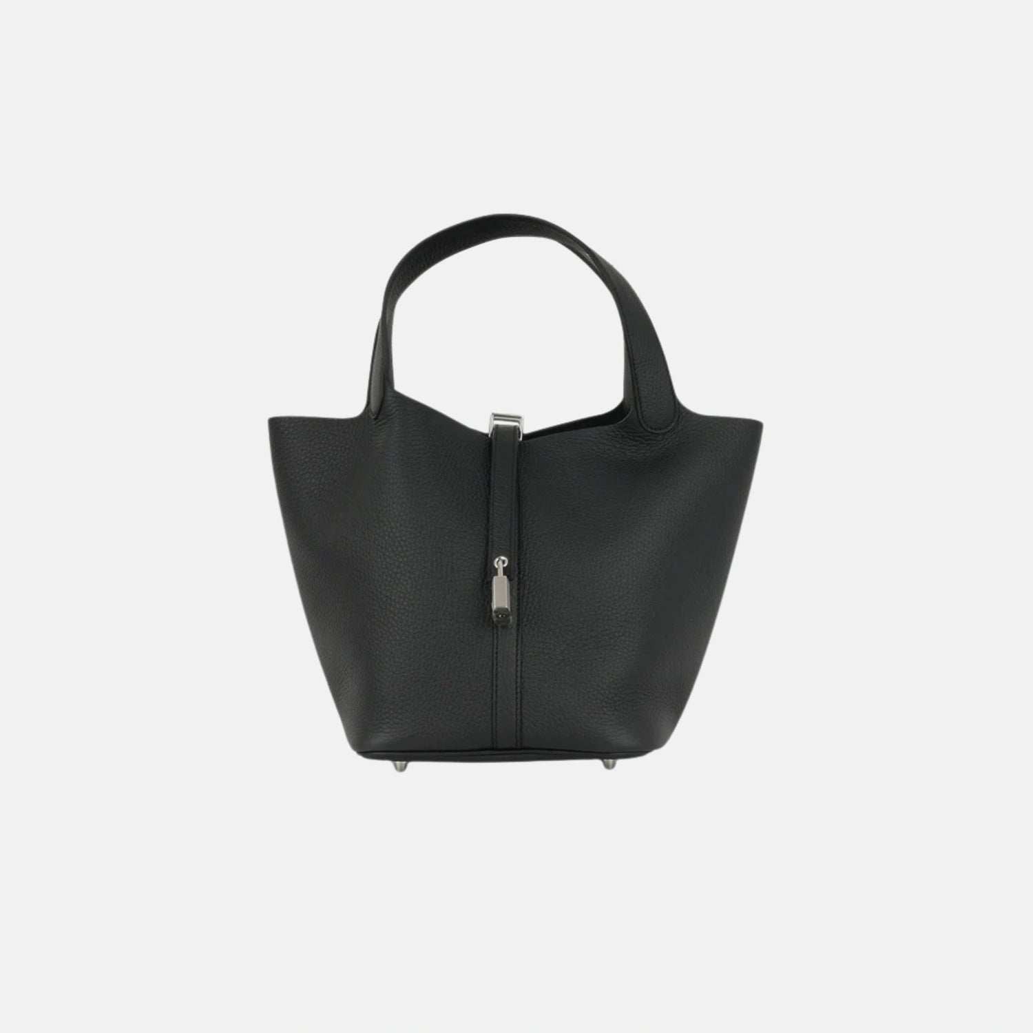 Hermes Picotin 22 Black Clemence PHW, Front
