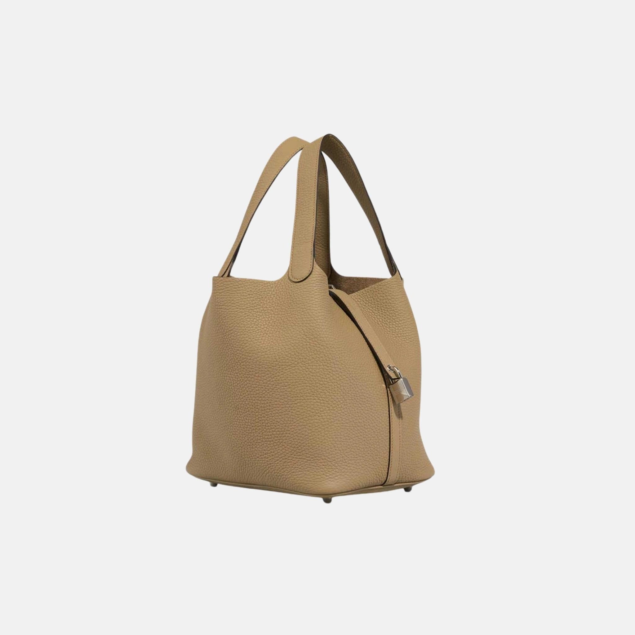 Hermes Picotin 22 Clemence Beige Marfa PHW, Side