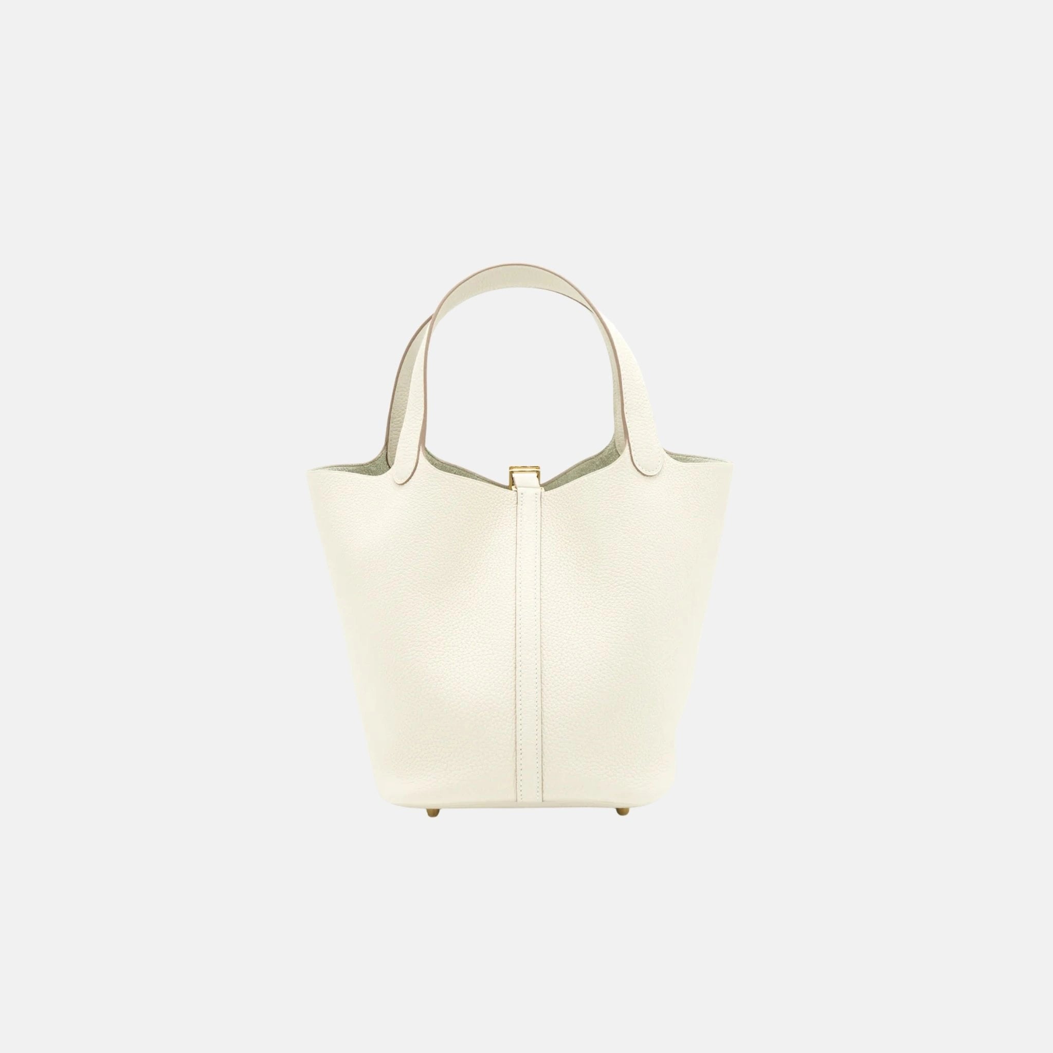 Hermes Picotin 22 Craie Clemence Leather GHW, Back