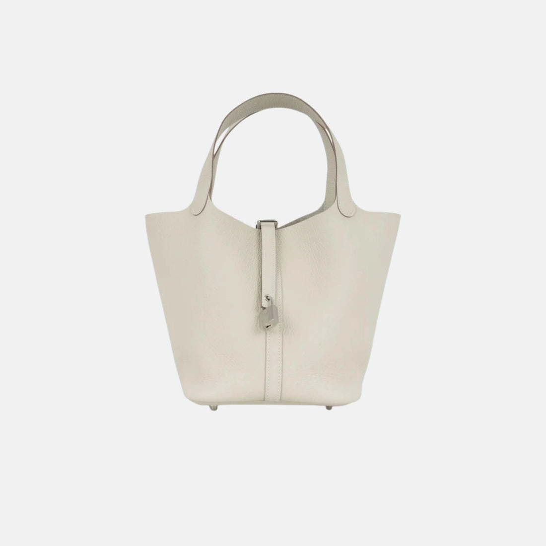 Hermes Picotin 22 Craie Clemence Leather PHW, Front