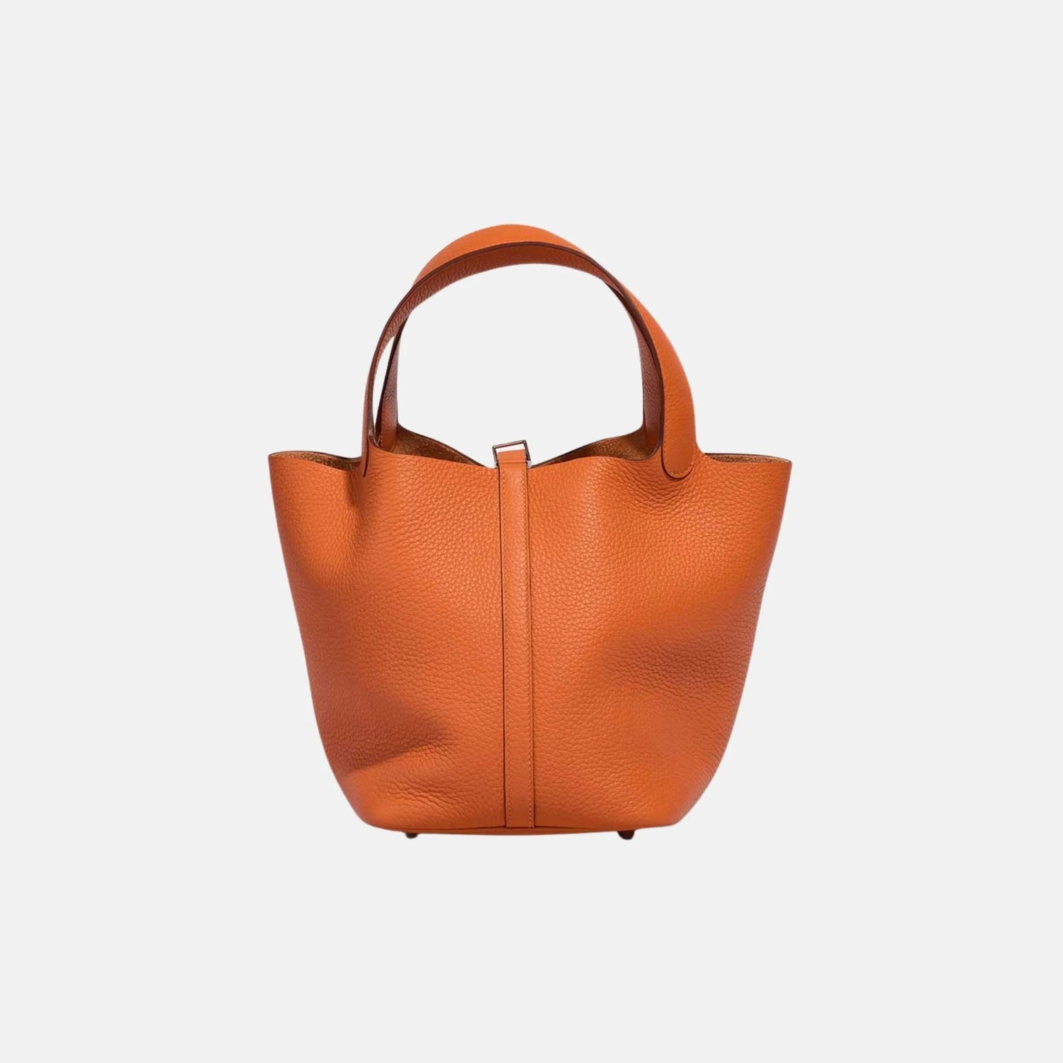 Hermes Picotin 22 Taurillon Clemence Orange PHW, Back