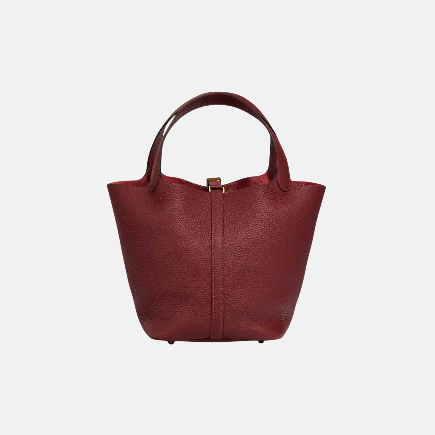 Hermes Picotin 22 Taurillon Clemence Rouge H GHW, Back