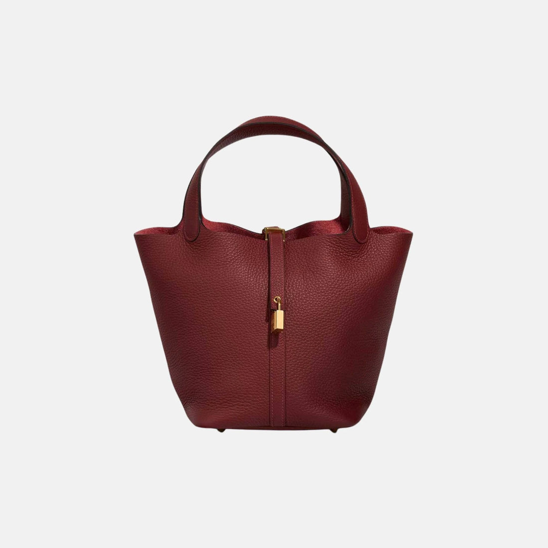 Hermes Picotin 22 Taurillon Clemence Rouge H GHW, Front