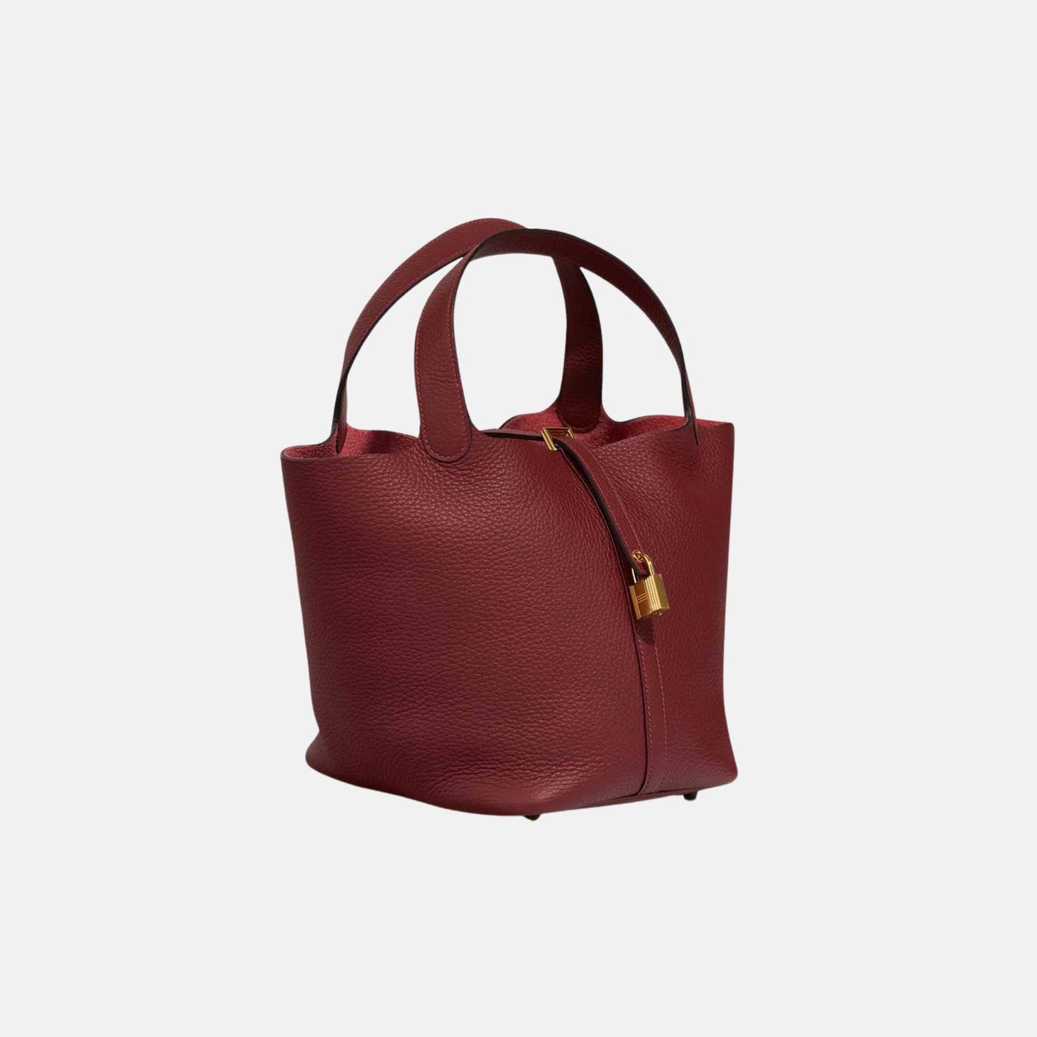 Hermes Picotin 22 Taurillon Clemence Rouge H GHW, Side