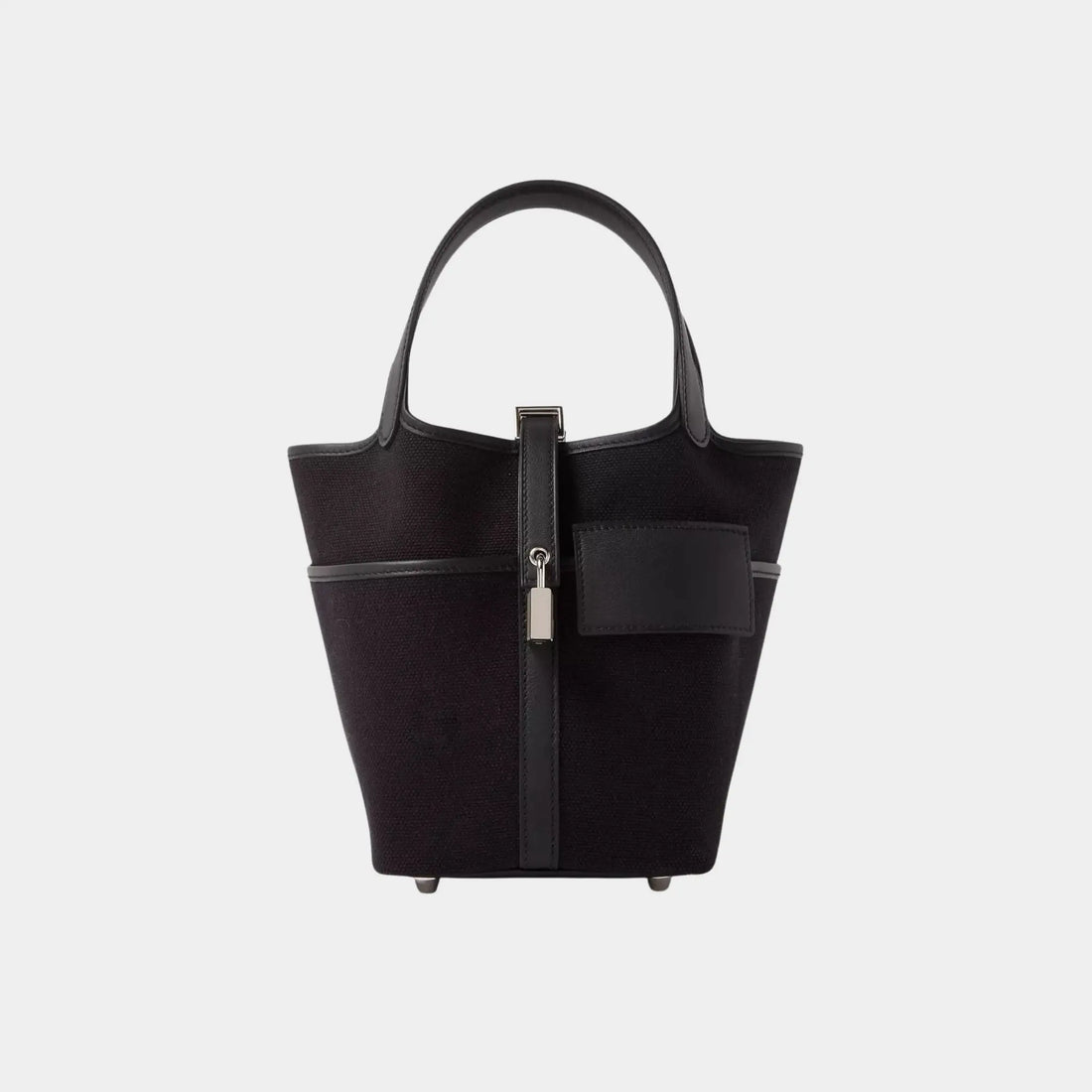 Hermes Picotin Cargo 18 Toile Swift Black PHW, Front