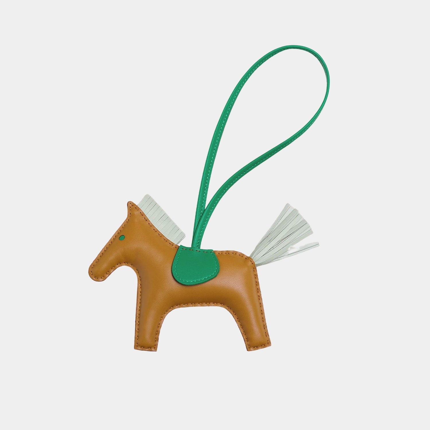 Hermes Rodeo MM Charm, Sesame, Vert Fizz, Menthe