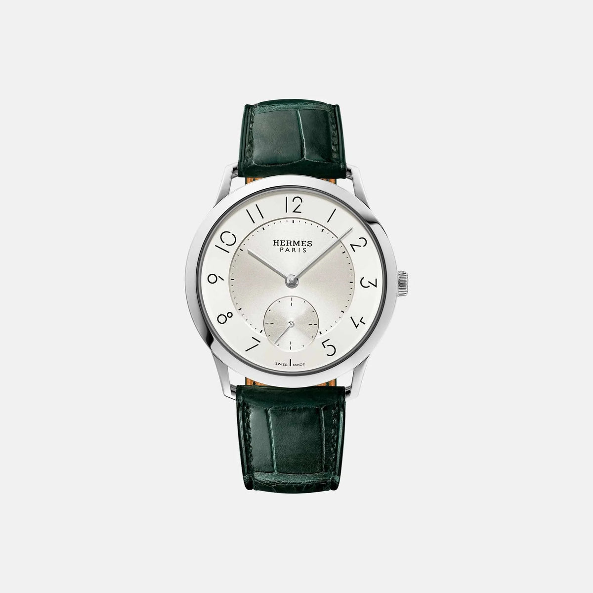 ساعة Slim d'Hermes Squelette 39.5 مم من ذهب وردي