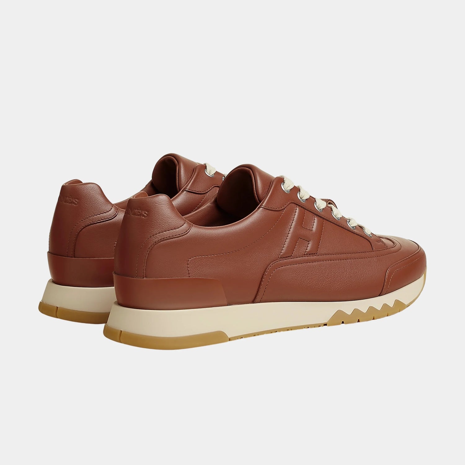 Hermes Trail Sneaker in Calfskin, Gold, Back