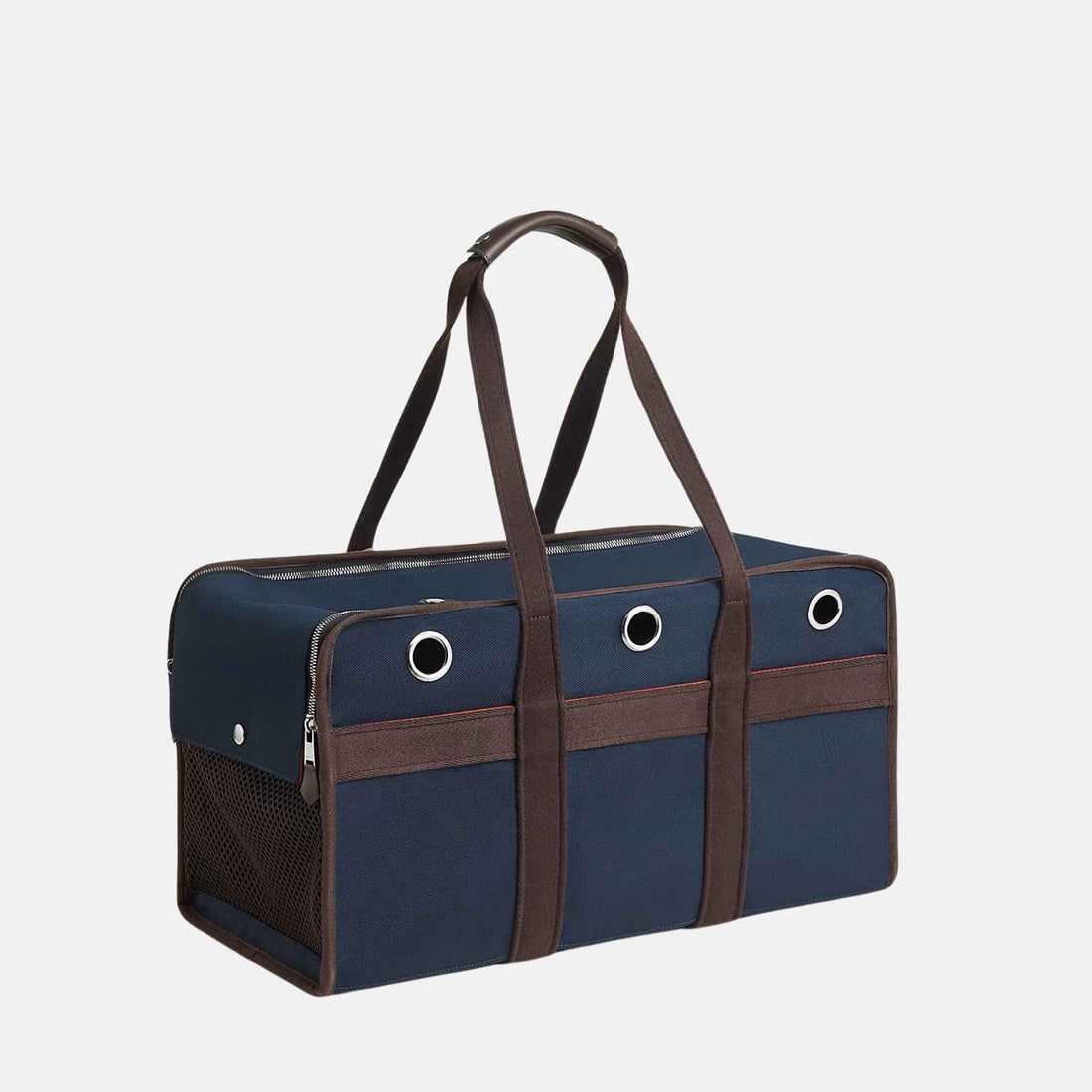 Hermes XL Luxury Dog Carrier Bag, Navy, Side