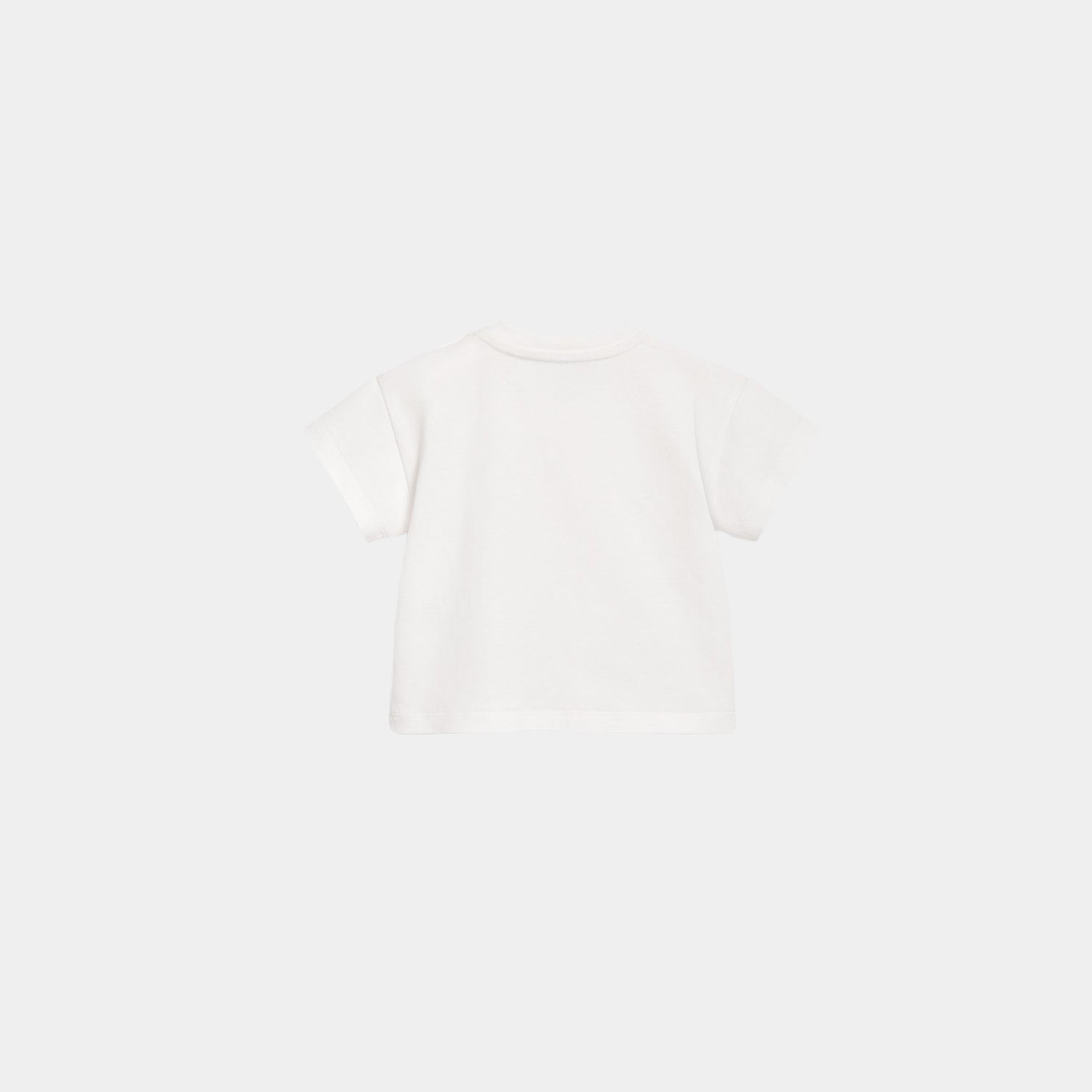 Dior Baby T-Shirt Ivory Cotton Jersey Tonal Bouclé Dior Embroidery, Back