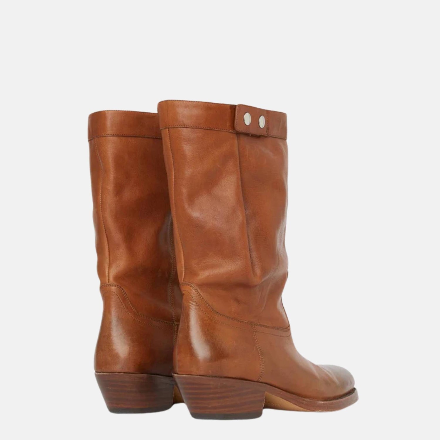 Isabel Marant Ademe Biker Style Leather Boots, Back