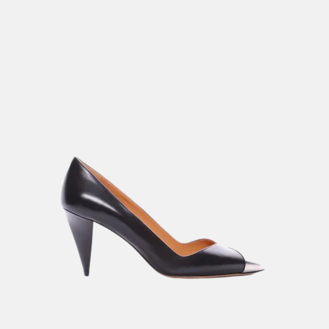 Isabel Marant Palda Metal Toecap Leather Pumps, Side