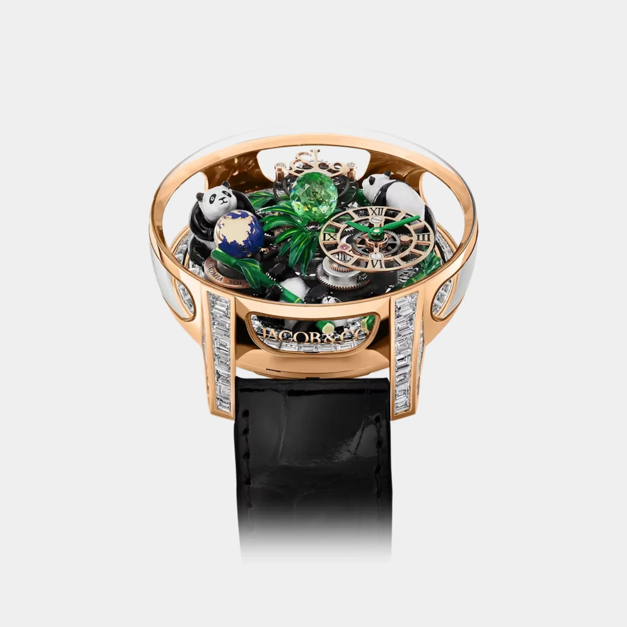 Jacob &amp; Co. Astronomia Art Static Panda Rose Gold Baguette