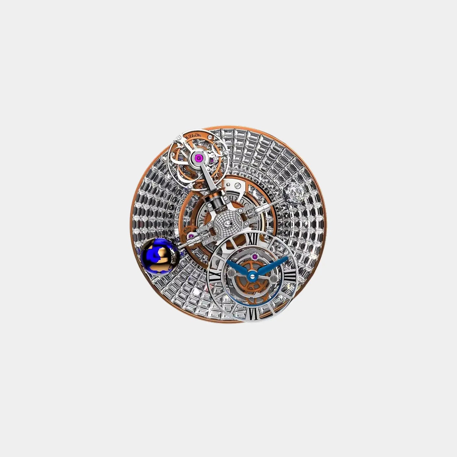 Jacob &amp; Co. Astronomia Tourbillon Baguette Rose Gold 5 Minutes, Dial