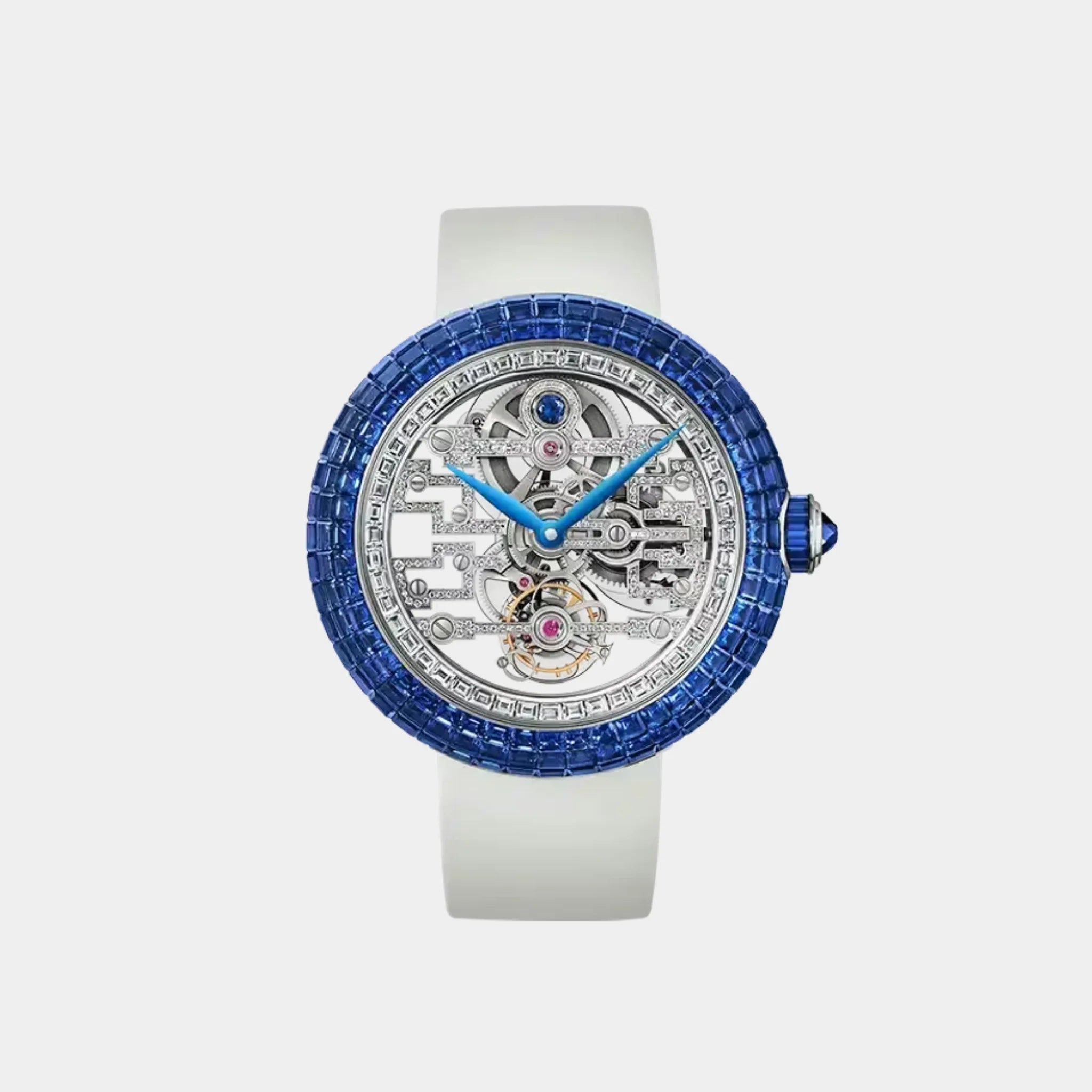 Jacob &amp; Co. Brilliant Tourbillon Art Deco Blue Sapphire
