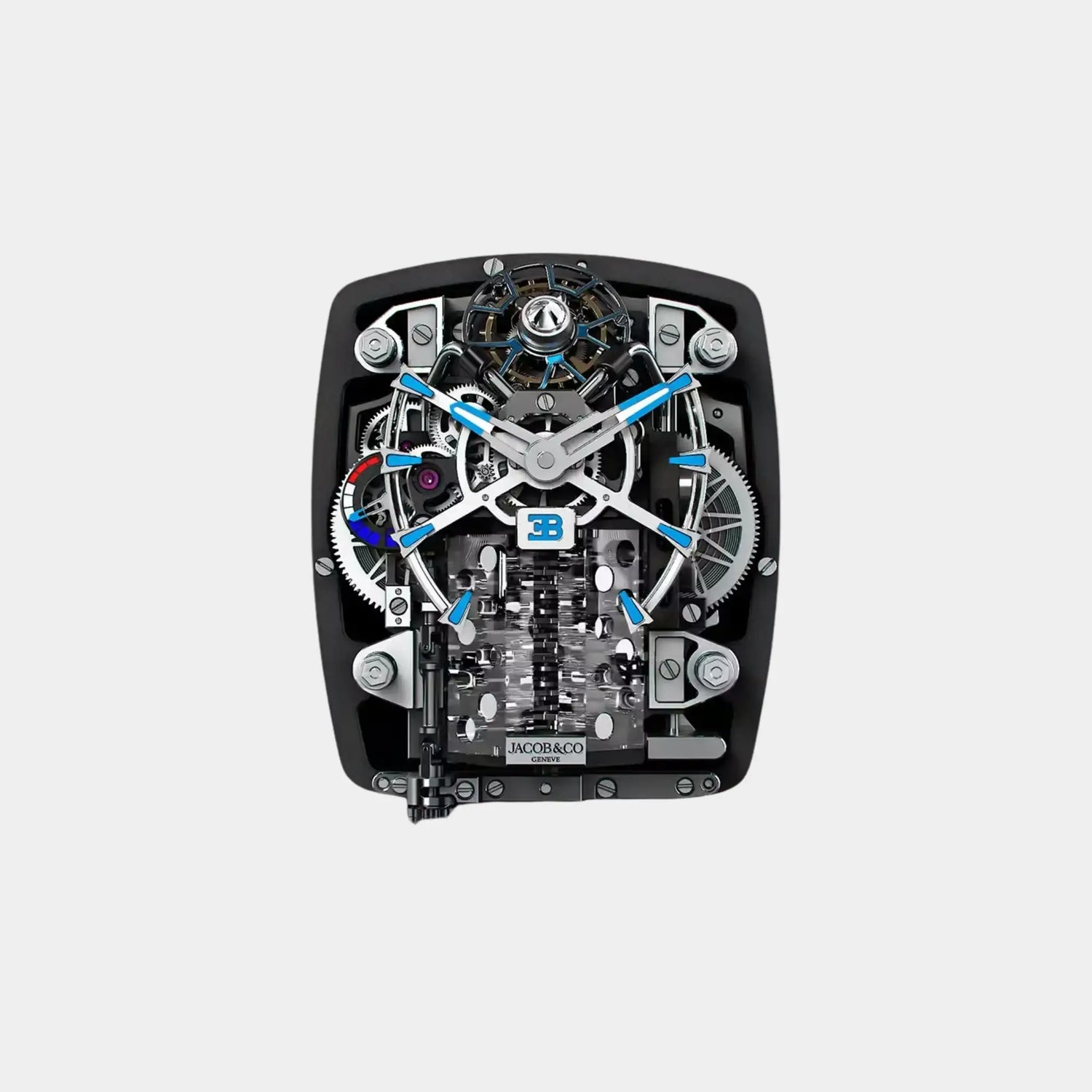 Jacob &amp; Co. Bugatti Chiron Tourbillon Sapphire Crystal Clear, Dial