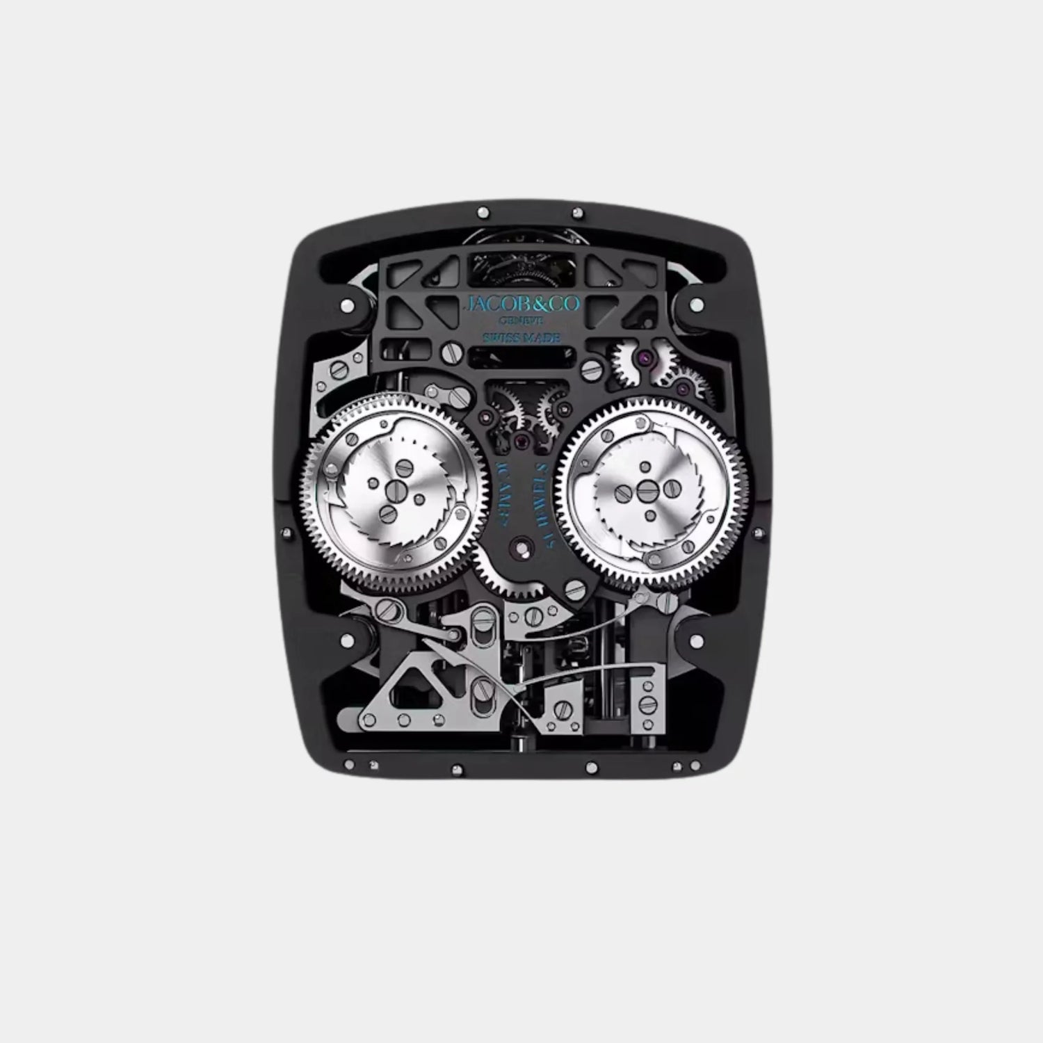 Jacob &amp; Co. Bugatti Chiron Tourbillon Sapphire Crystal Red Accents, Movement