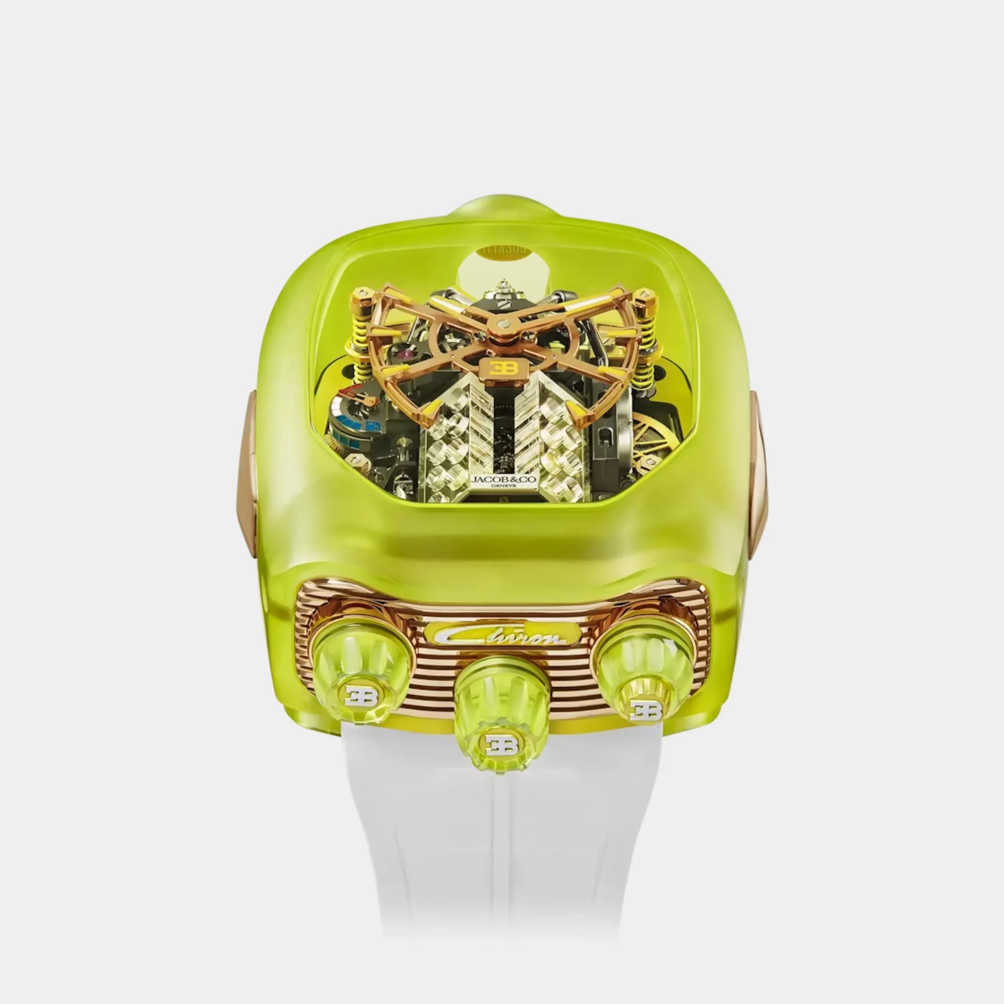 Jacob &amp; Co. Bugatti Chiron Tourbillon Yellow Matte Sapphire Crystal