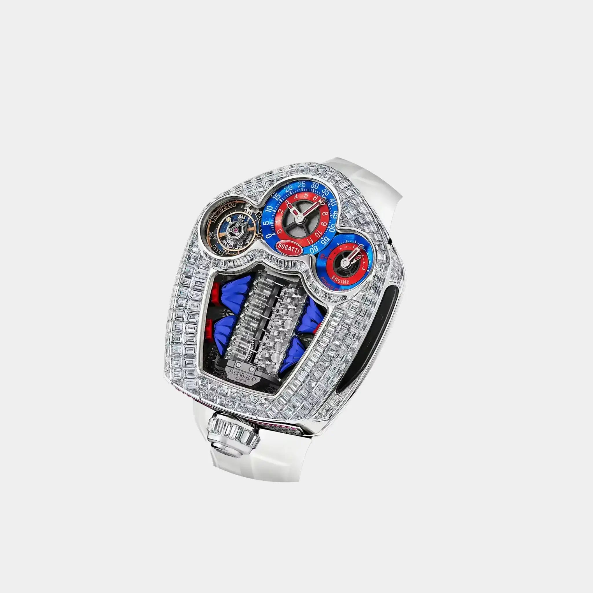 Jacob &amp; Co. Bugatti Tourbillon Baguette White Gold, Side