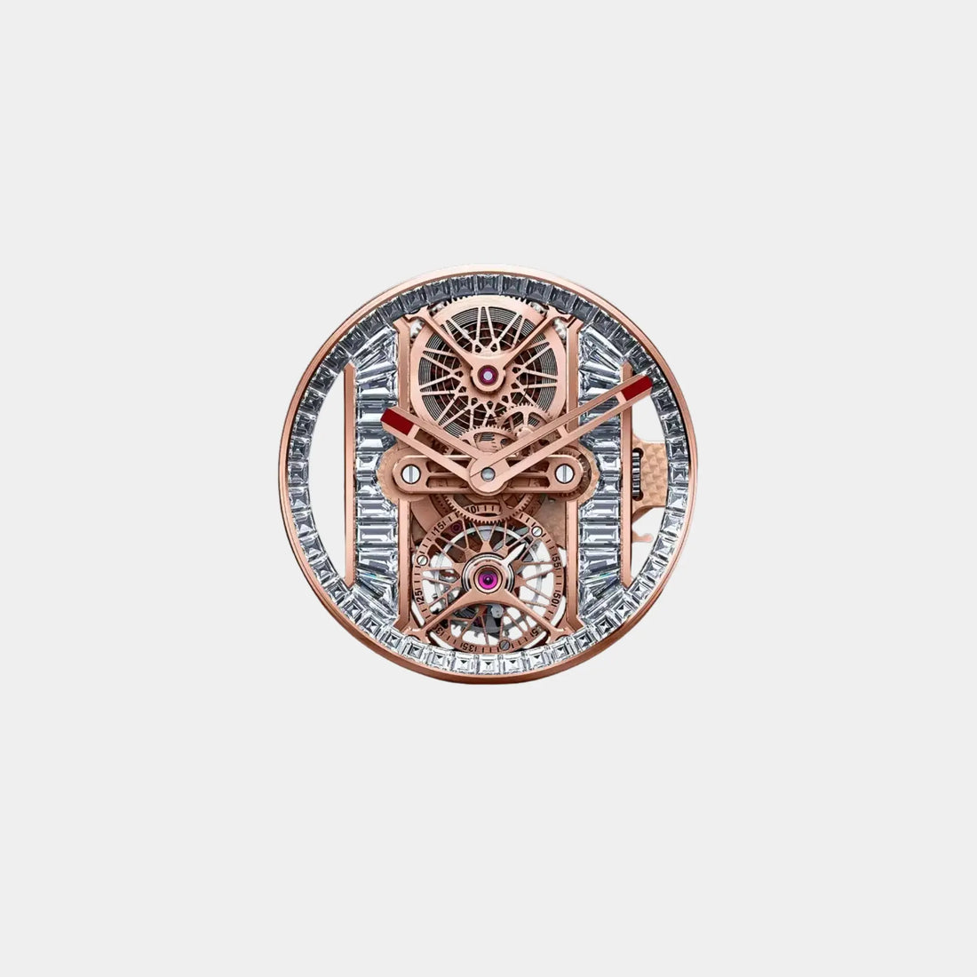 جاكوب آند كو. Epic X Tourbillon Baguette من ذهب وردي EX520.43.BD.AA.B40BD، مينا