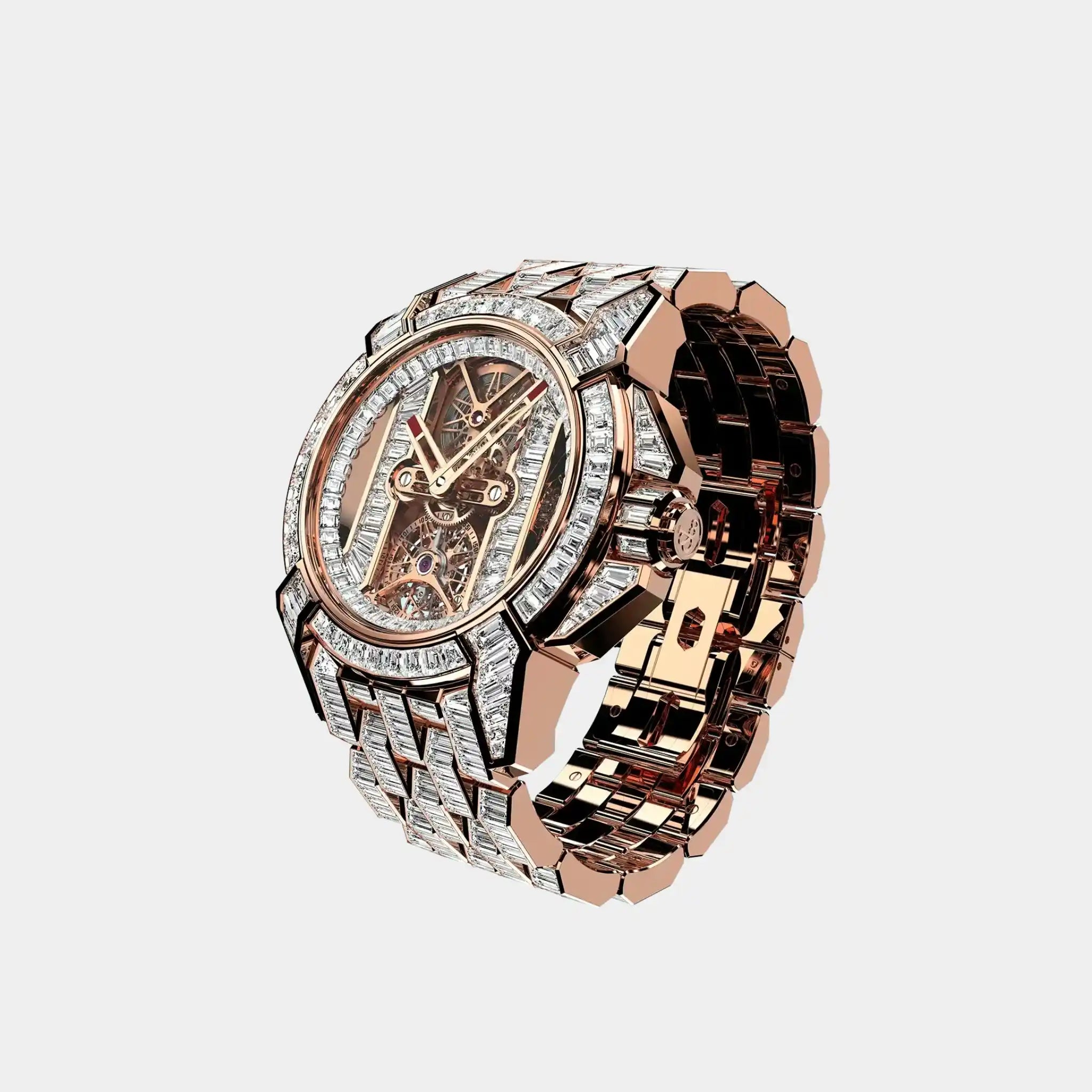 Jacob &amp; Co. Epic X Tourbillon Baguette Rose Gold EX520.43.BD.AA.B40BD, Front