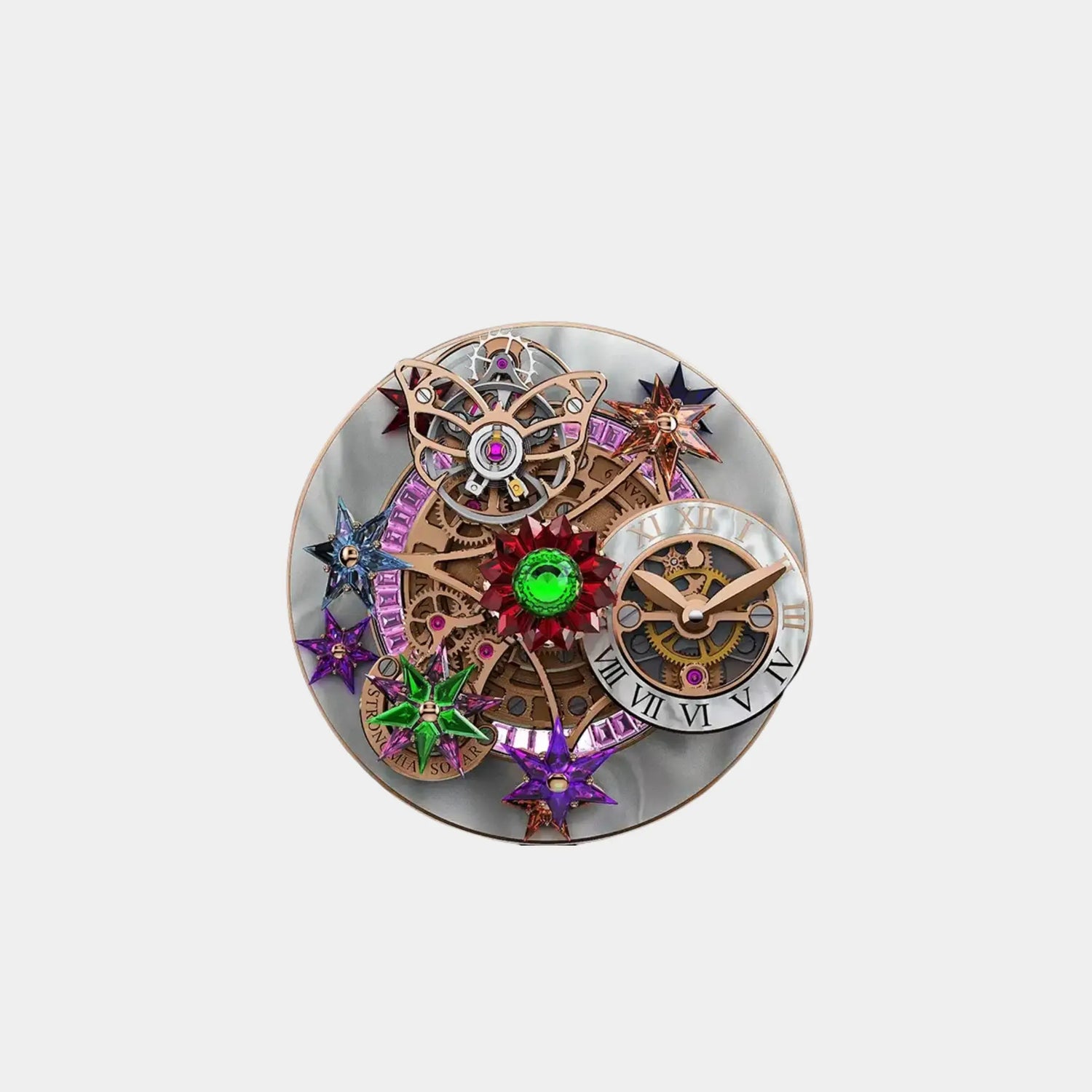 Jacob &amp; Co. Fleurs de Jardin Rose Gold and Pink Sapphires, Dial
