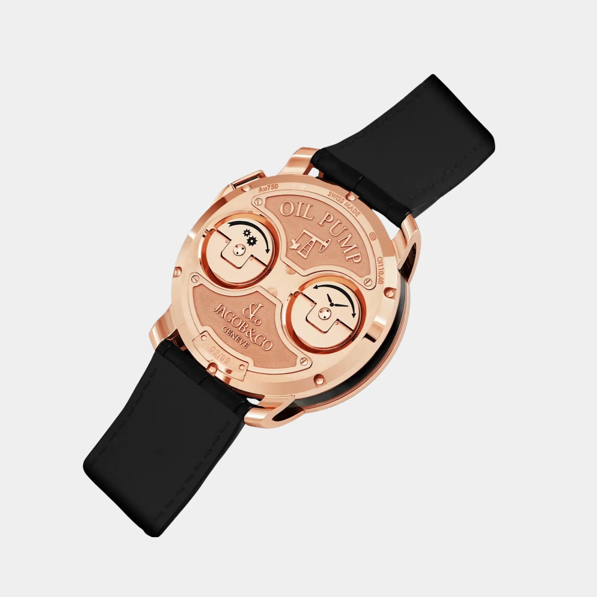 Jacob &amp; Co. Oil Pump Rose Gold 43MM OI110.40.AA.AB.A, Back