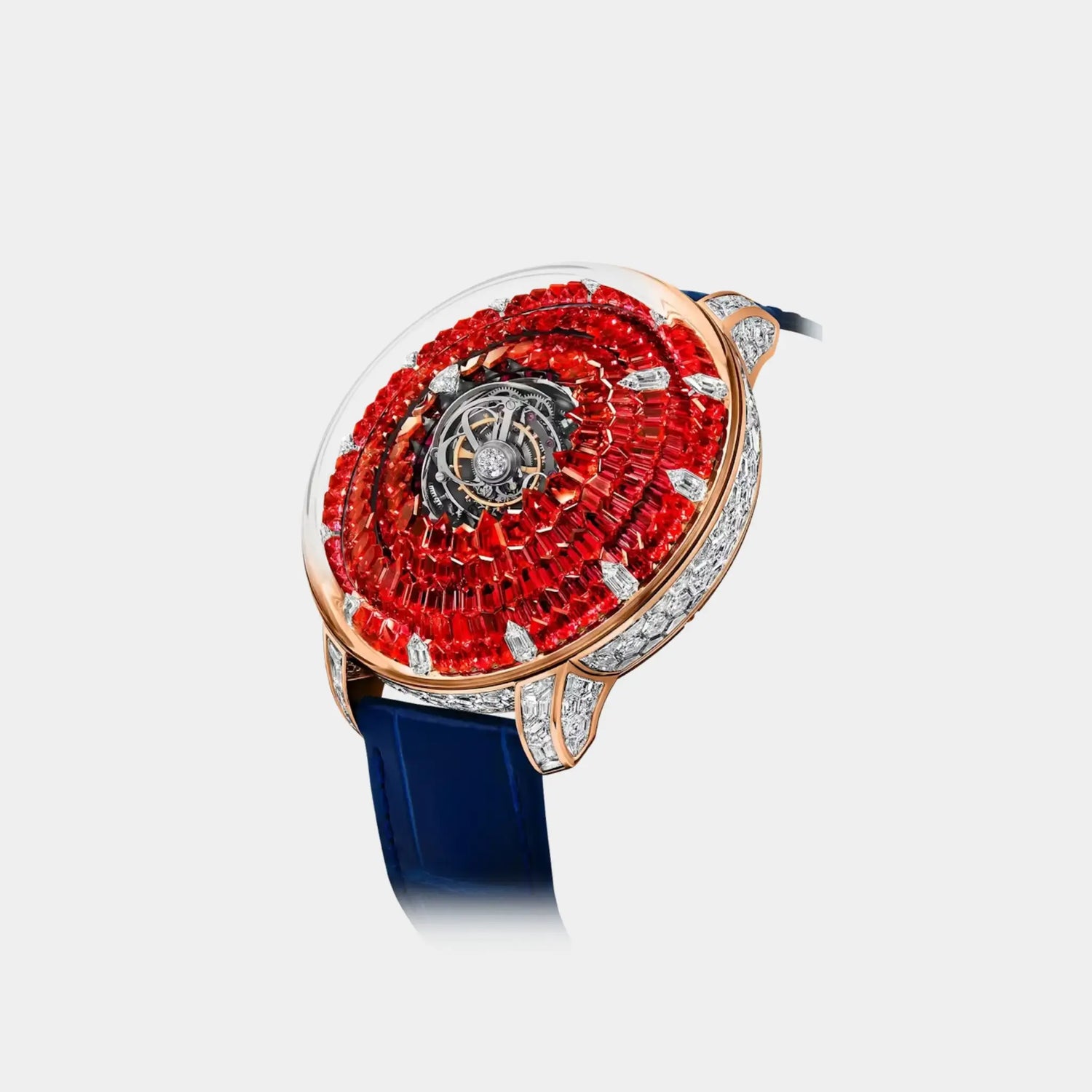 Jacob &amp; Co. The Mystery Tourbillon Full Orange Sapphires Rose Gold, Side