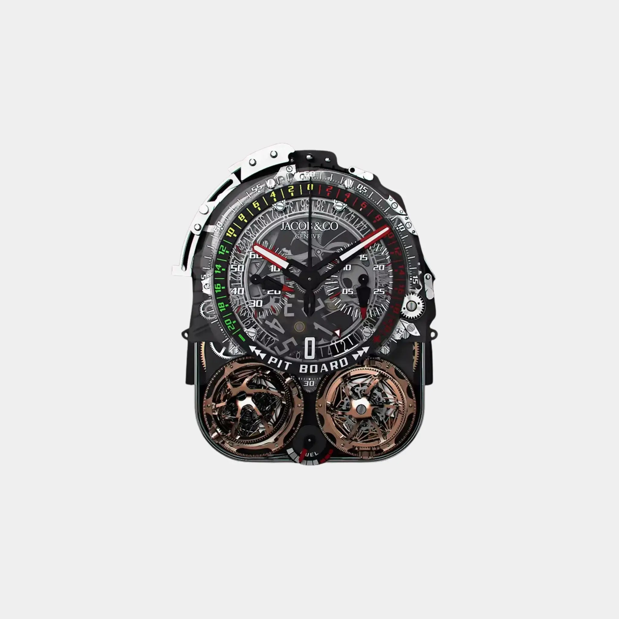 Jaco &amp; Co. Twin Turbo Furious Baguette Rose Gold TT800.40.BD.AB.A, Dial