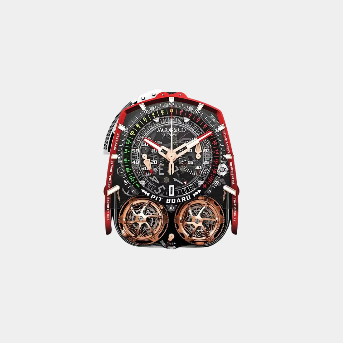 Jacob & Co. Twin Turbo Furious Rose Gold Carbon Fiber, Dial