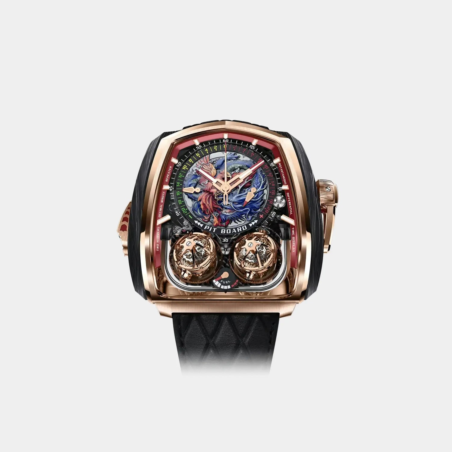 Jacob &amp; Co. Twin Turbo Furious Rose Gold Carbon Fiber, Front
