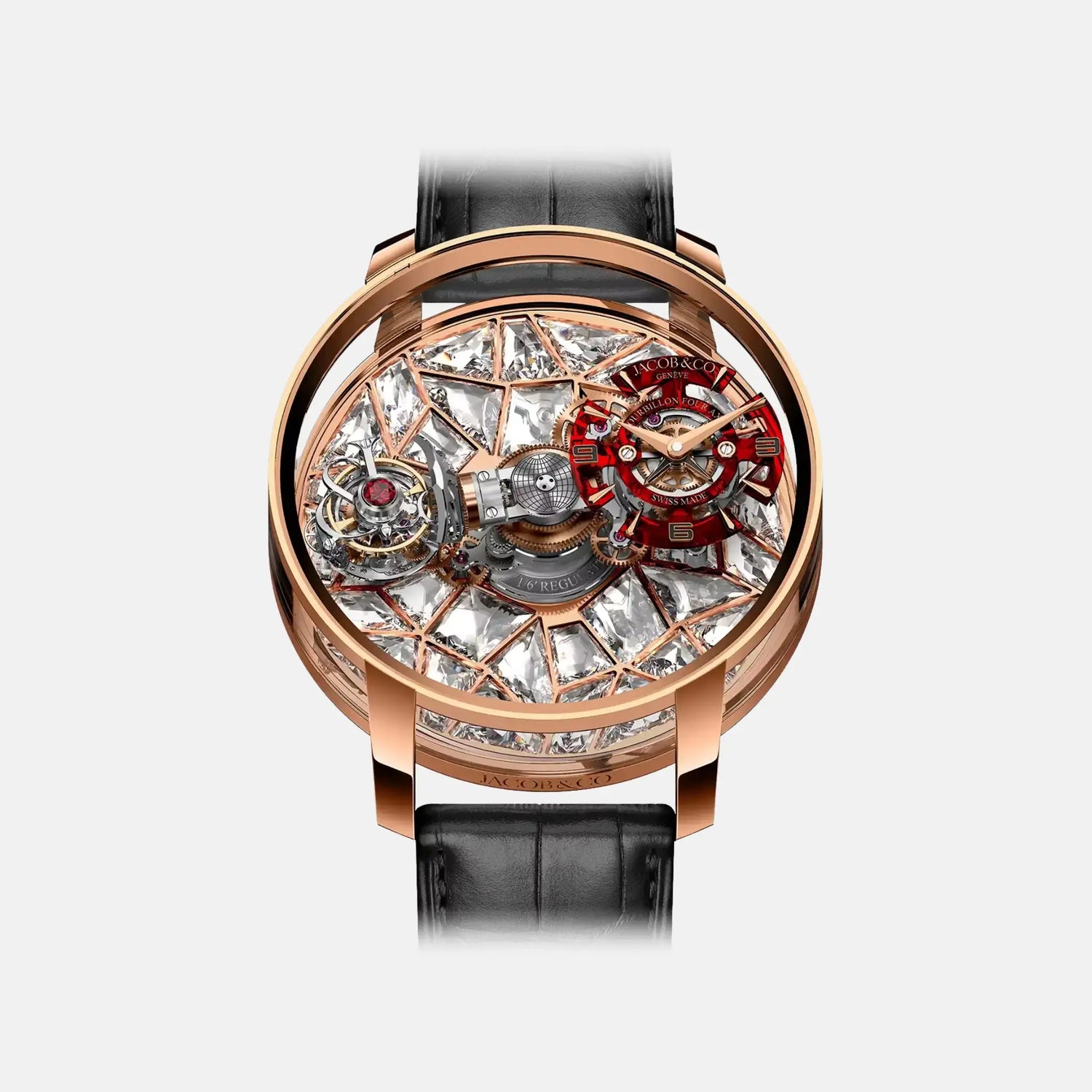 Jacob &amp; Co Astronomia Four-Axis Tourbillon Rose Gold Clear AT180.40.AB.AB.A