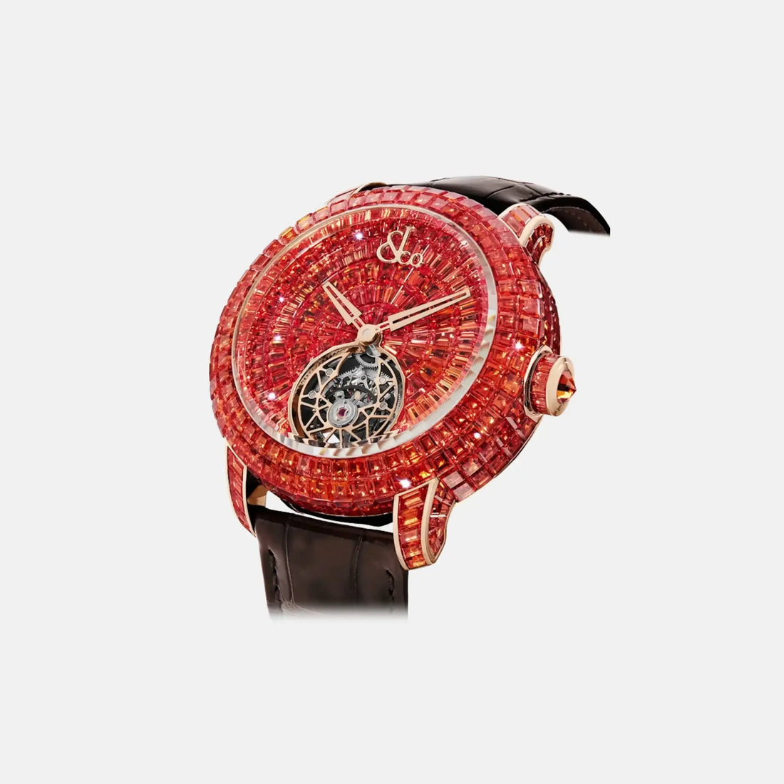 Jacob &amp; Co Caviar Tourbillon Orange Sapphires 44mm CV310.40.AB.AA.A