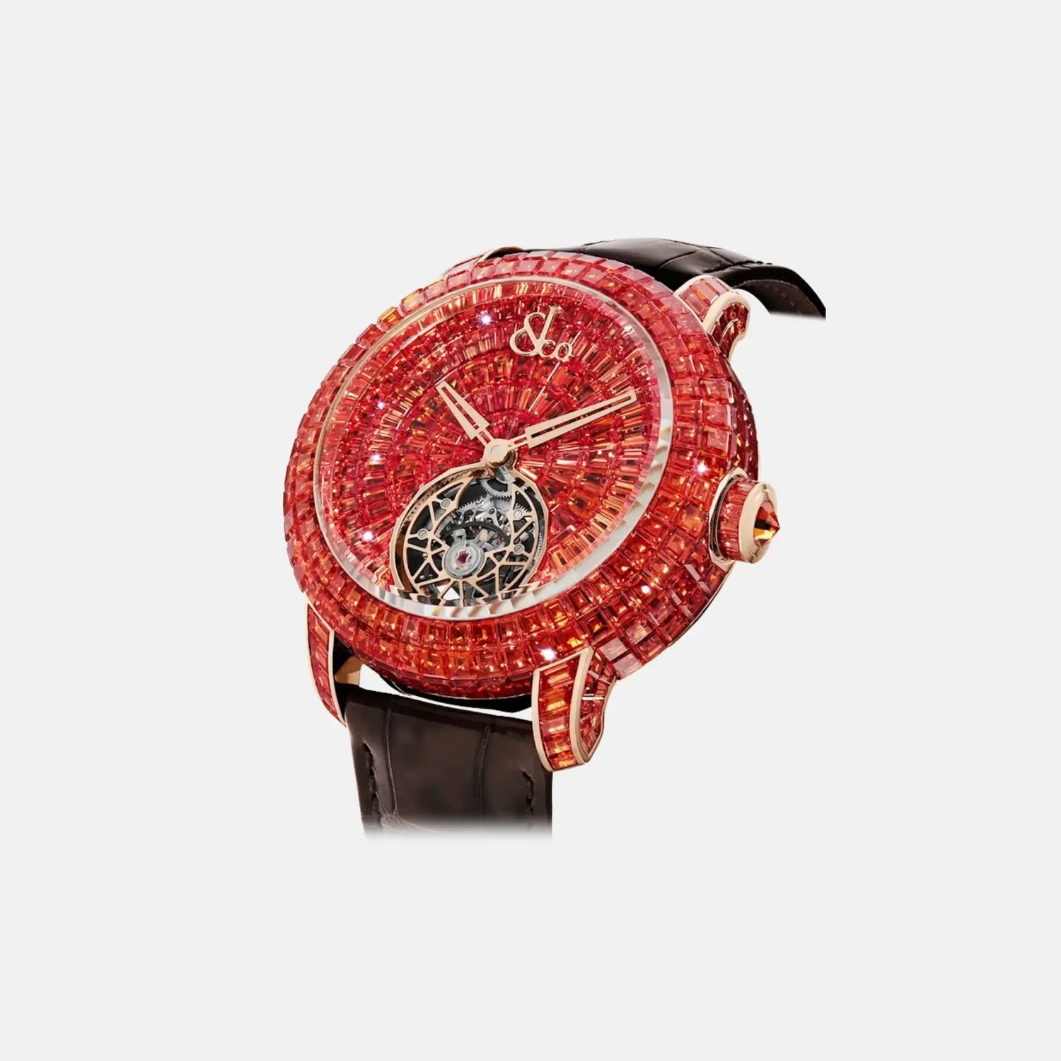 Jacob &amp; Co Caviar Tourbillon Orange Sapphires 44mm CV310.40.AB.AA.A