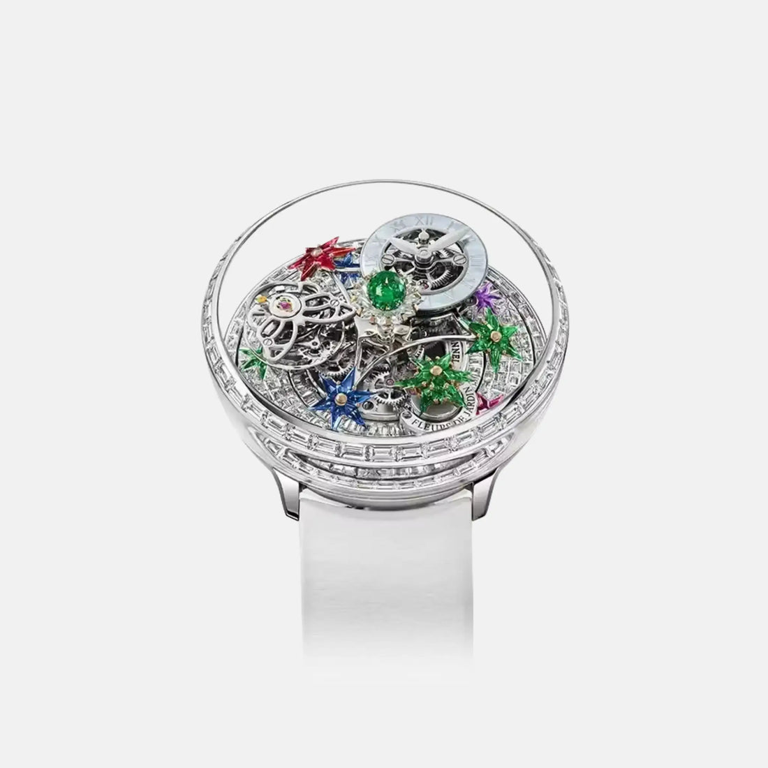 Jacob &amp; Co Fleurs De Jardin White Gold Diamond Baguettes AF921.30.BD.AA.A