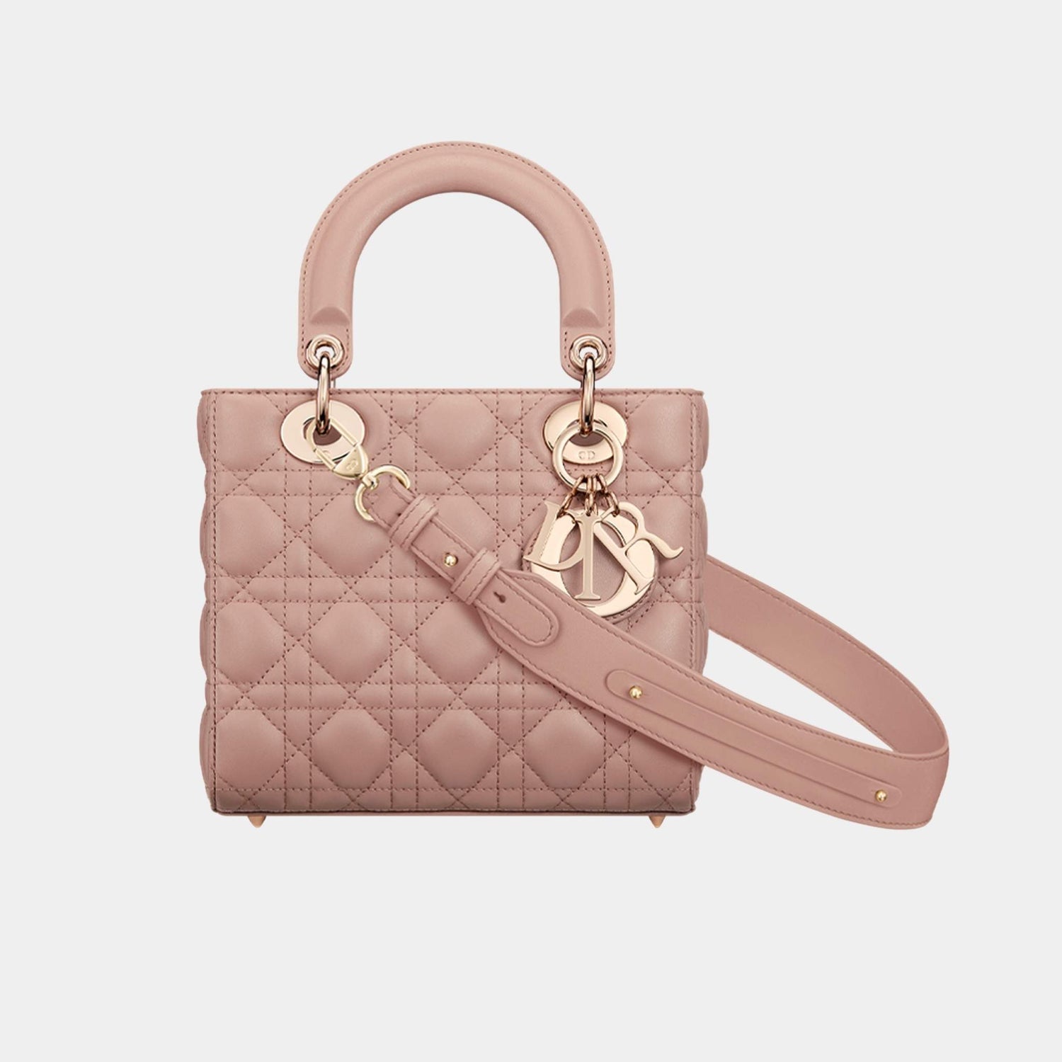 Lady Dior My ABCDior Small Bag Cannage Lambskin, Blush, Front