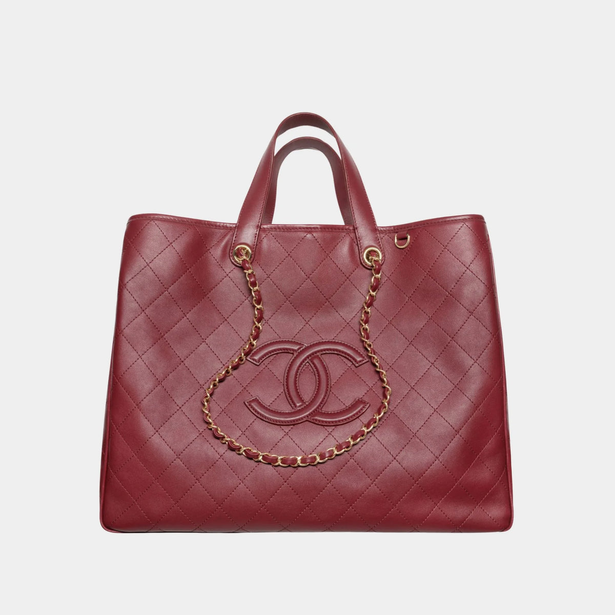 Large Tote Calfskin & Gold-Tone Metal