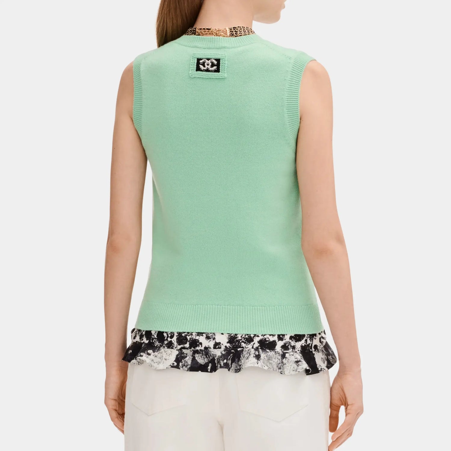 Chanel Light Green Sweater in Cashmere, Back