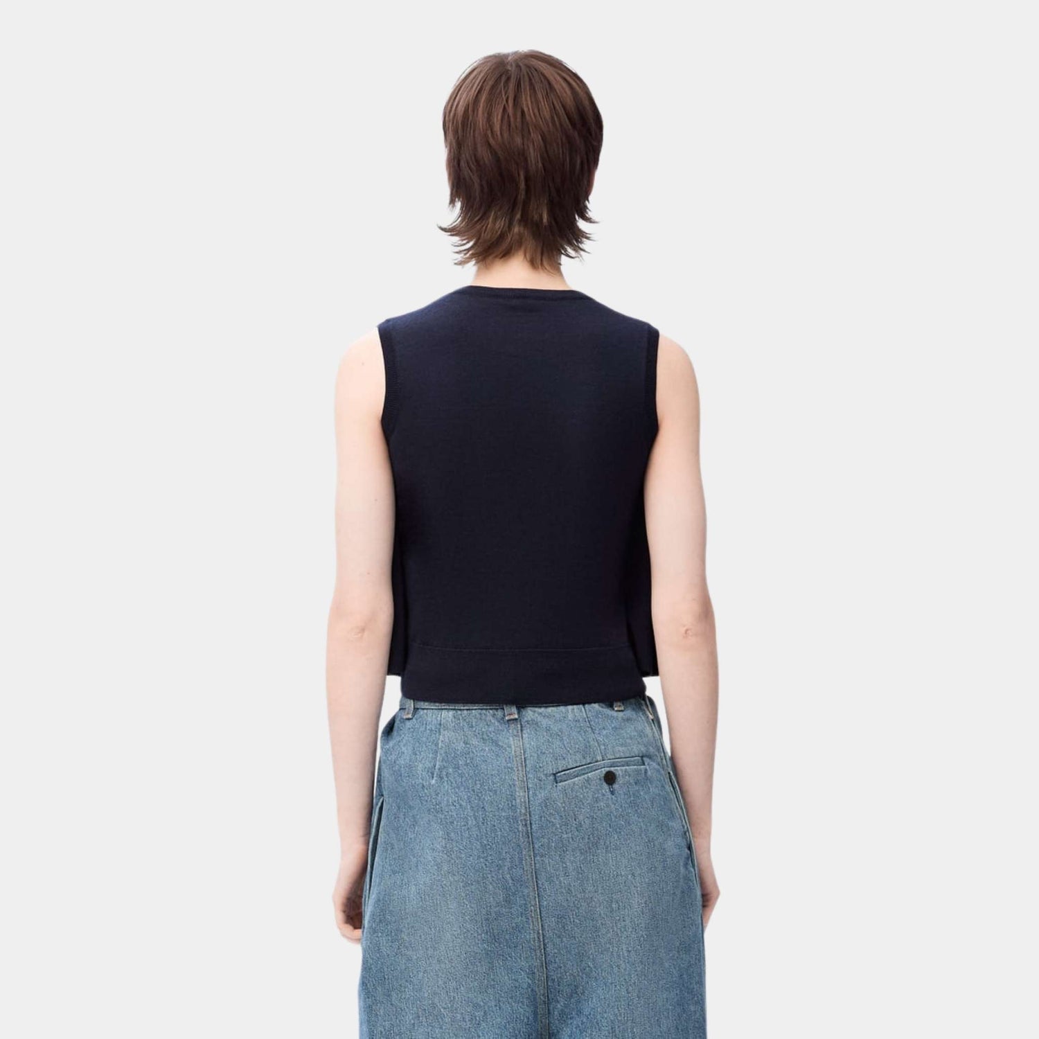 Sleeveless Sweater in Wool