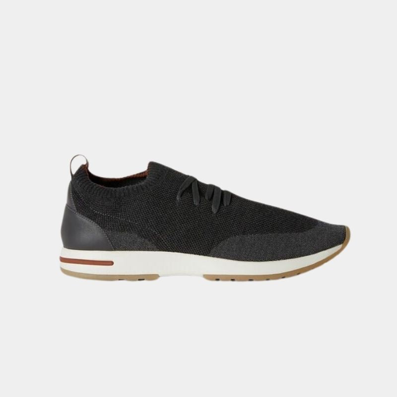 Loro Piana 360 Flexy Walk Sneaker Virgin Wool, AtmosphericCaviar, SideView