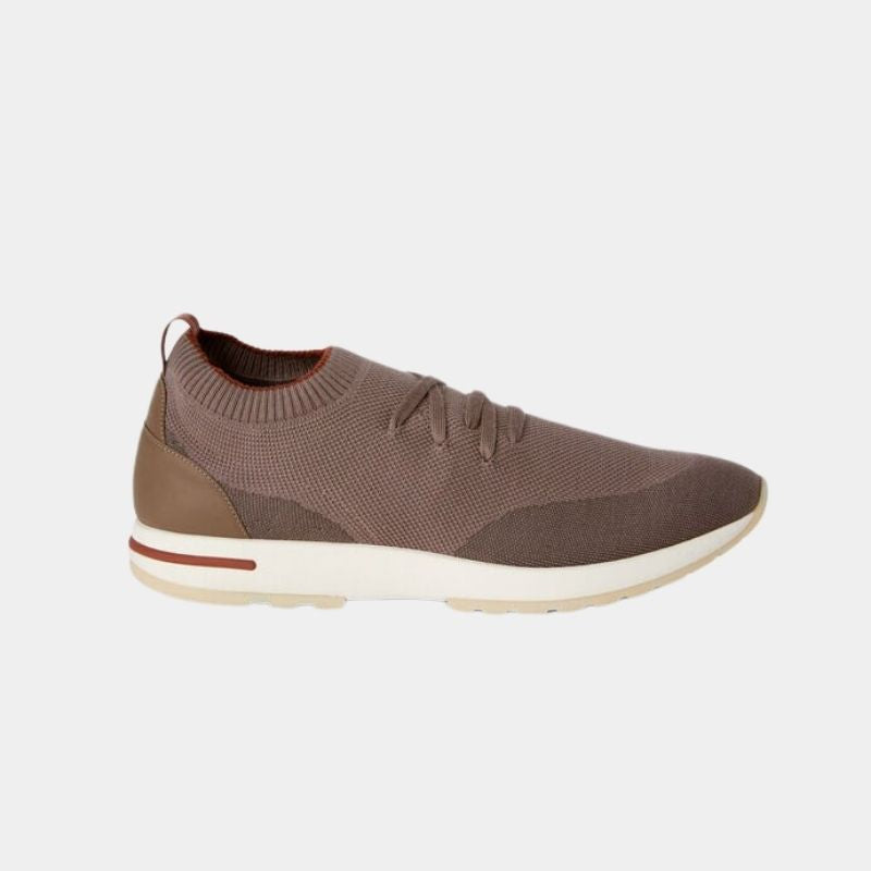 Loro Piana 360 Flexy Walk Sneaker Virgin Wool, DustyEarth, SideView