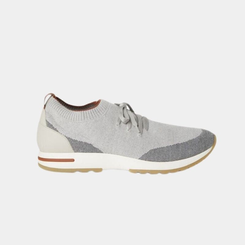 Loro Piana 360 Flexy Walk Sneaker Virgin Wool, GrayMix, SideView