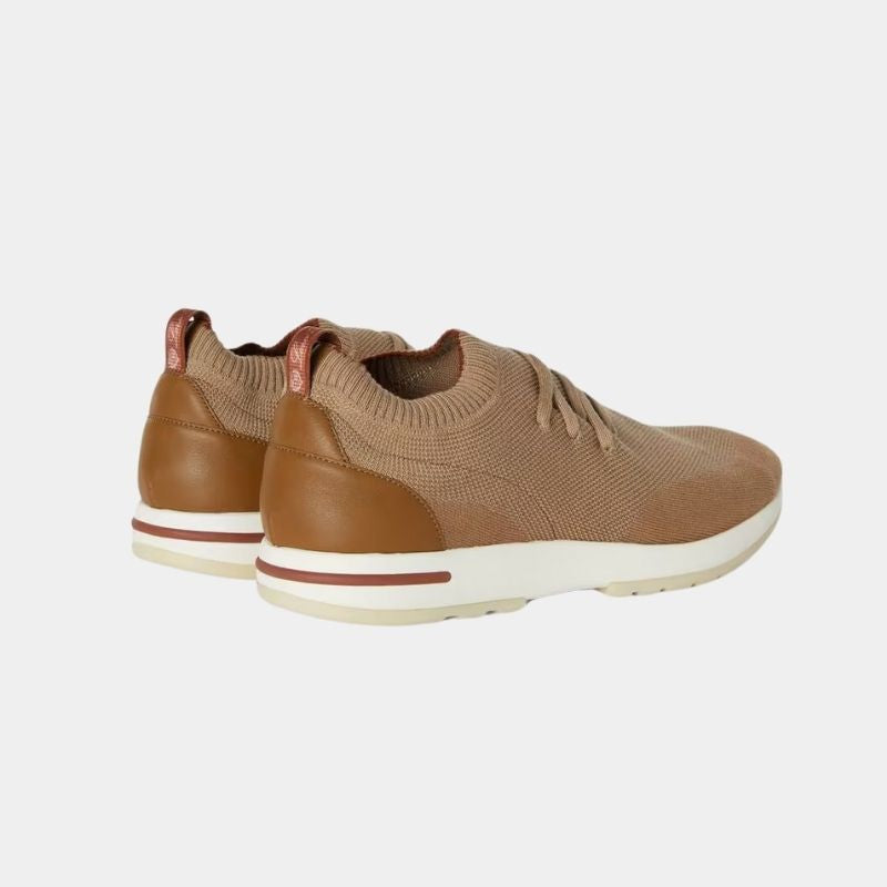 Loro Piana 360 Flexy Walk Sneaker Virgin Wool, SandGrain, BackView