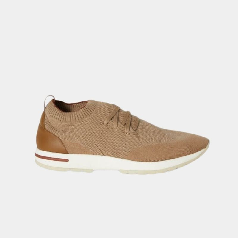 Loro Piana 360 Flexy Walk Sneaker Virgin Wool, SandGrain, SideView