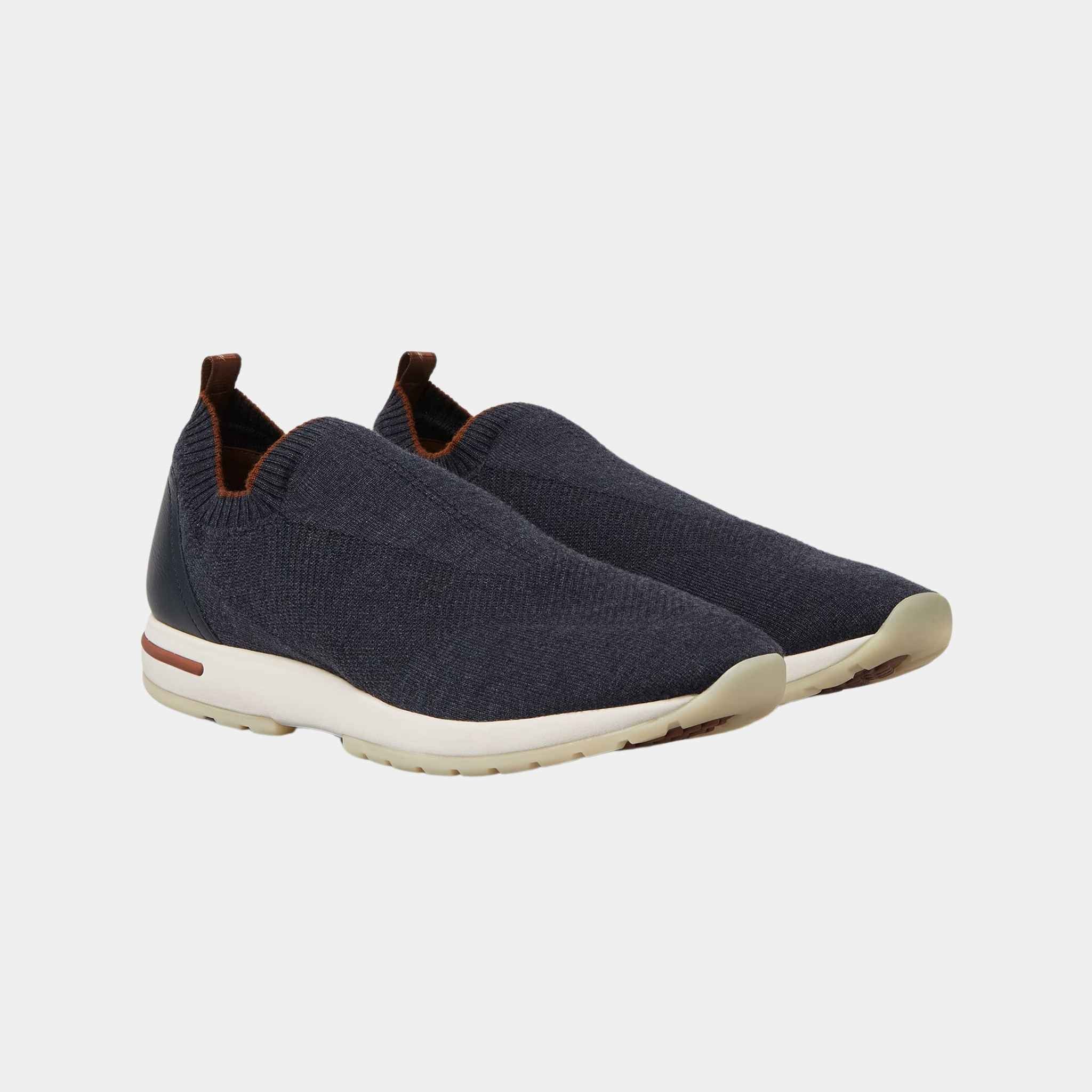 Loro Piana 360 LP Flexy Active Sneaker Virgin Wool, Bluish, Front