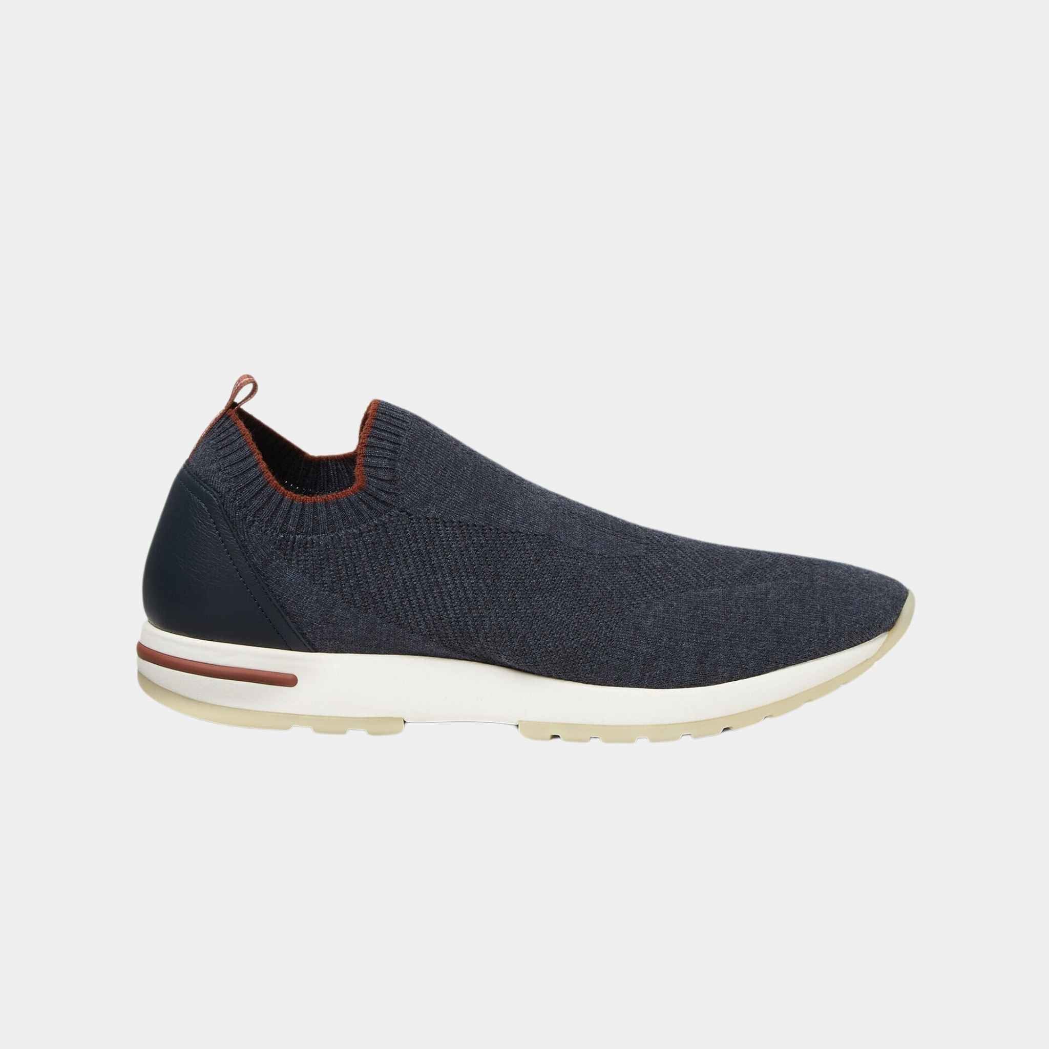 Loro Piana 360 LP Flexy Active Sneaker Virgin Wool, Bluish, Side